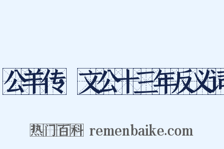 公羊传·文公十三年反义词是什么意思的图片